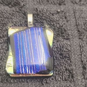 Blue glass pendant